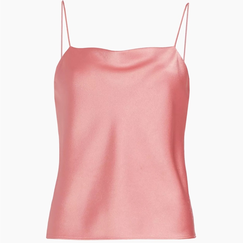 Alice + Olivia Harmon Drapey Slip Tank in Rose Tan